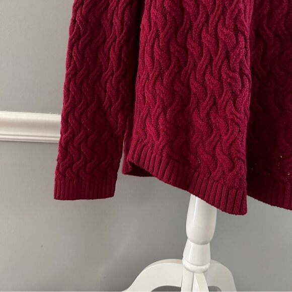Jeanne Pierre Sweater Red Knitted Cotton Round Neck Long Sleeve size XXL - Picture 2 of 6